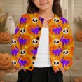 thumbnail image 2 of JFTTX Girls Halloween Cardigan Long Sleeve Button Down Sweaters for Girls Hallowmas Funny Graphic Fall Winter Jackets, 2 of 4
