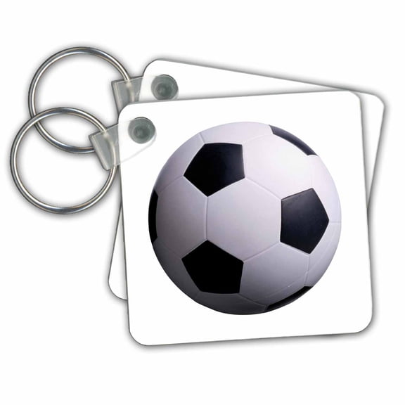 3dRose, Soccer ball, set of 2 Key Chains