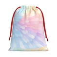 thumbnail image 3 of Super Soft Fabric Gift Bag Contraction Free Bag Mouth Pull Rope Design Red Ribbon Mouth For The Festival Gray Tie-Dye Background Rainbow Colors_4 Small, 3 of 8