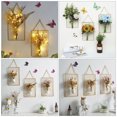 Herfier Golden Wire Wall Grid Panel Picture Display Memo Board 