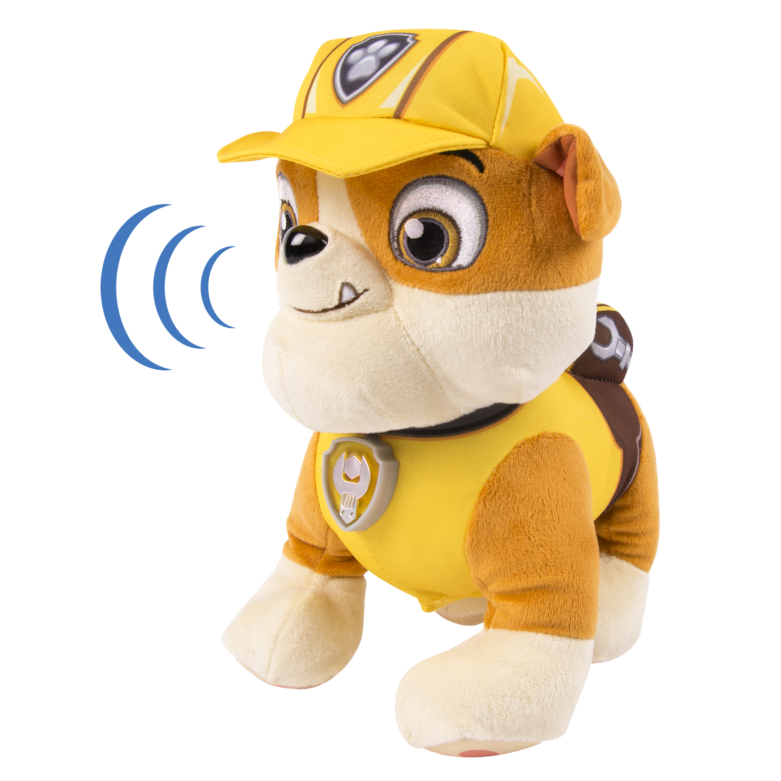 Paw Patrol Deluxe Lights and Sounds Plush, Real Talking Rubble - image 3 of 5