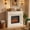 White & 44", variant on Eyisean 46" Electric Fireplace Mantel, 23'' Fireplace Insert Heater, Realistic Stacked Stone Surround & Remote Control, Timer LED Flame, 3 Flame Adjustable, Chimeneas Electric Modern for Living Room