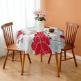 thumbnail image 3 of Round Tablecloth Flowers Spring Summer 60 x 60 Inch Round flower Table Cover for Party Dinner, 3 of 5