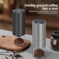 thumbnail image 2 of Mistaha Portable Coffee Bean Grinder with Infinite Bottom Adjustments, Stainless Steel CNC Grinding Core, Auto Shut-off, Type-C Charging, LED Touch Screen, Visual Grinding, Silver Color, Lithium, 2 of 6