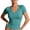 Turquoise #12, variant on WULMLEO Womens Shirts Basic V Neck Short Sleeve Tshirts Summer Y2k Stylish Work Tees Casual Fashion Comfortable T-Shirts Red S