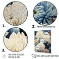 thumbnail image 3 of Designart "Minimalist Mums In Beige And Muted Blue" Mums Floater Framed Wall Art Living Room, 3 of 5