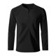 thumbnail image 1 of pstuiky mangas largas para hombre, Camisa informal de color liso con botones y cuello redondo y manga larga para hombre camisetas de hombre s, 1 of 6