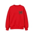 thumbnail image 2 of Fall Hoodless Sweatshirts for Girl Loose Leopard Bow Printed Long Sleeve Crew Neck Solid Color Fashion Casual Pullover Tops Red 01 2-3 Years, 2 of 7