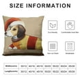 thumbnail image 5 of PHYHOO  Merry Christmas Decorative Soft Sherpa and Velvet Printed Throw Pillow Cover with Puppy, Lamp Cushion Covers for Couch Sofa, Beige, 5 of 5