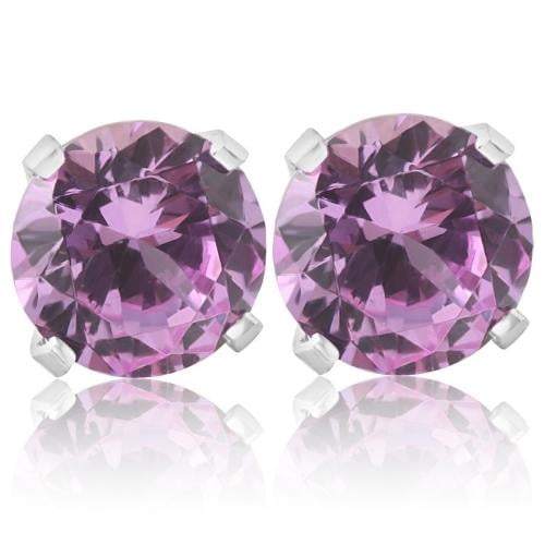 Pompeii 1Ct TW Amethyst Studs in 10k White Gold (,)