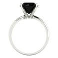 thumbnail image 4 of 2.5 ctw Solitaire Anniversary Ring for Women | Round Cut Natural Onyx | Hyperallergenic Solid 18K White Gold, 4 of 5