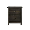 thumbnail image 2 of Farmhouse Solid Pine Wood 2 Drawer Nightstand in Espresso, 2 of 3