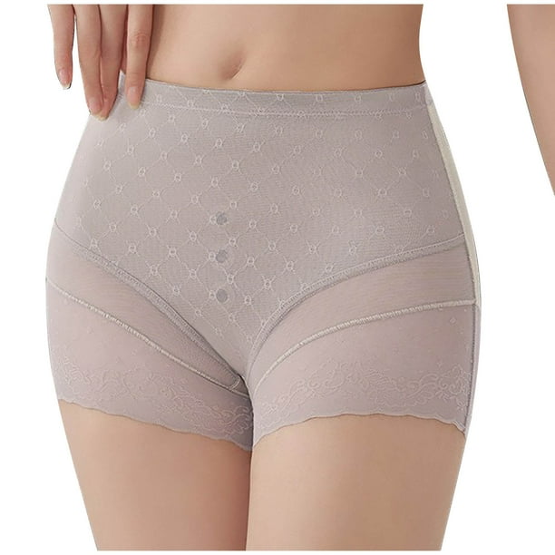 Pantalones moldeadores de nailon sin costuras para mujer, con encaje moldeado, ropa interior corta que levanta la cadera, pantalones moldeadores de nailon para mujer