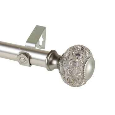 Elyse Curtain Rod 1" OD 120-170 inch - Satin Nickel