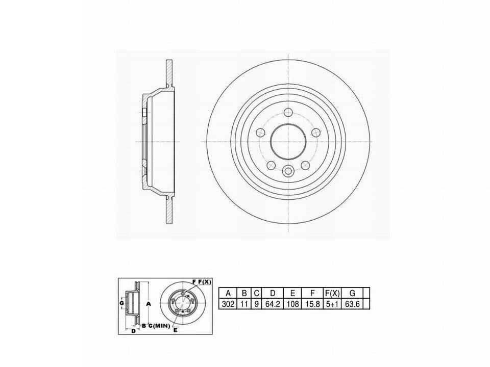 Winstop Brake Rotor, Rear WS243724, Land Rover LR2 2015-2013