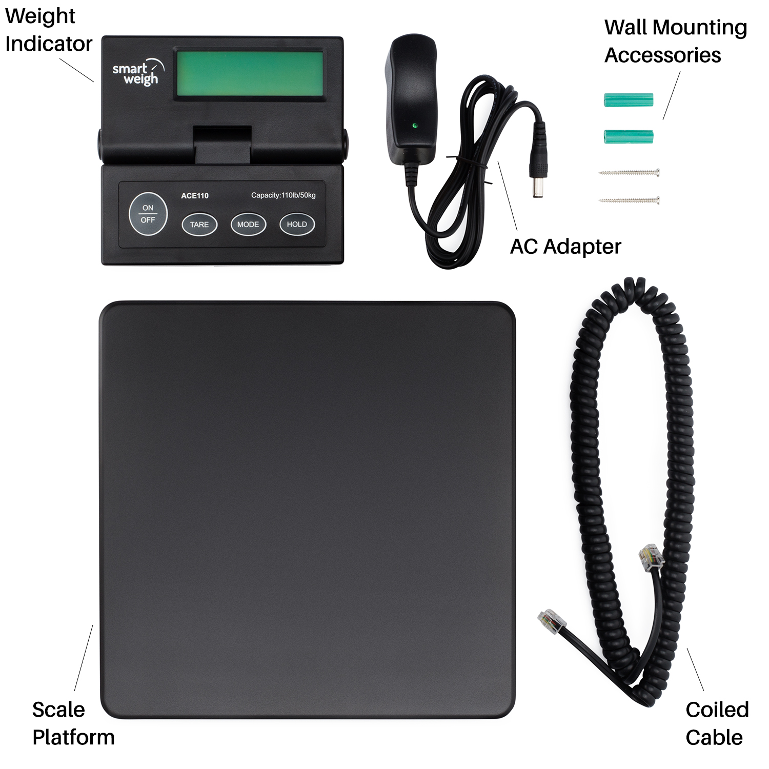 Smart Weigh USPS 110lb x 0.1oz Portable LCD Digital Shipping Postal Scale 