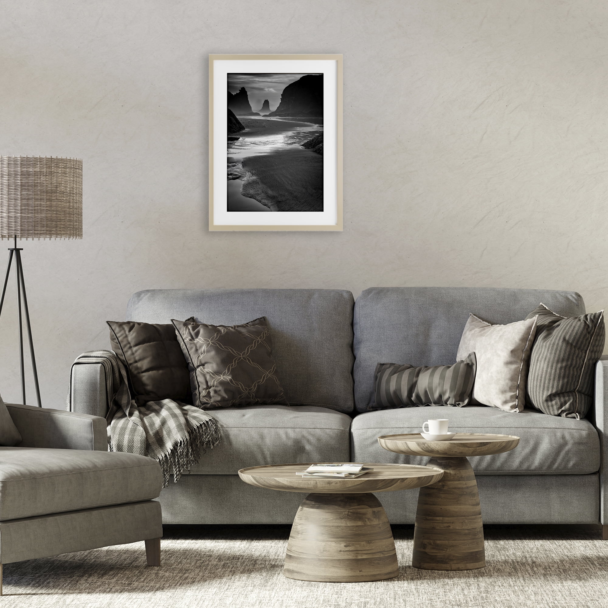 Stupell Industries Last Light On Bandon Beach Birch Framed Print Under Glass, design by Rick Berk