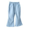 thumbnail image 3 of JOANKDMI Girls Flared Sweatpants Size 8-9 High Waisted Yoga Pants with Pockets Elastic Waist Wide Leg Casual Athletic Trousers for Dance Everyday Activewear, 3 of 9