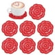 thumbnail image 1 of 8-Pack de Posavasos de Ganchillo Hechos a Mano, Manteles Individuales Redondos de Algodón de 4 Pulgadas/10cm, Manteles de Encaje Vintage [Rojo Brillante], 1 of 1