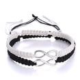 thumbnail image 1 of Par de pulseras con el signo del infinito de acero inoxidable, pulsera trenzada hecha a mano para parejas, tú y él, pareja para hombres y mujeres, hermanas, 1 of 5