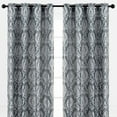 thumbnail image 3 of Chanasya Damask Pattern Luxury Blue Curtains - 108 Inch Panels with Grommets - for Living Room Windows Bedroom Kitchen Dining - Elegant Jacquard Vintage Classy Design - Room Darkening 2 Panel Set, 3 of 6