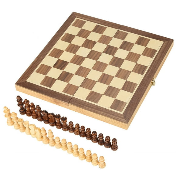 Household Wooden Chess Set, Non Toxic Magnetic Chess Kit, For Board Games Children's Games Beginners Kids