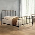 thumbnail image 6 of Benjara Metal Eastern King Bed with Gold Accent- Black, 6 of 6