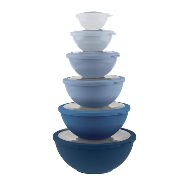 Bowls de Cocina Vasconia Esencial 12 Piezas con Tapa azul