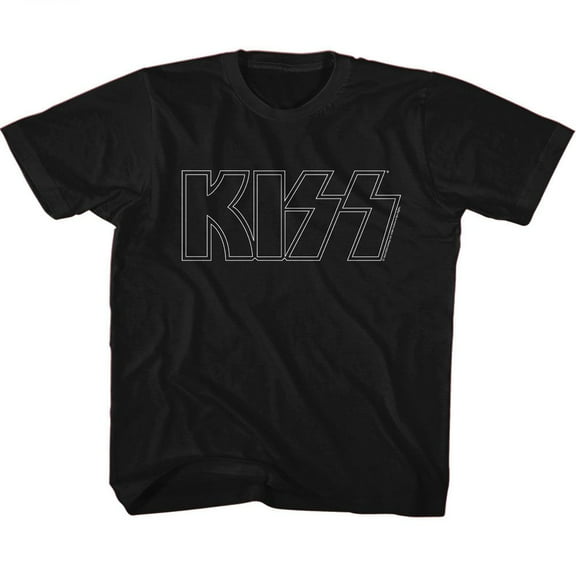 Kiss Outline Black Toddler T-Shirt