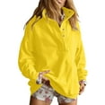thumbnail image 2 of Yellow Sweaters for Women Sweatshirt for Women Oversized Casual Long Sleeve Button Neck Pullover Tops Fashion Outfits Clothes Womens Fall Fashion 2025, 2 of 4