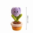 thumbnail image 3 of Cute Potted Plant Plush Figurine, Fake Desk Decor Ornament for Home Office Bedroom Shelf Table Top, 3 of 6