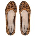 thumbnail image 1 of Zapatos planos CHIN·MOON Vestido clásico para mujer, marrón, leopardo, 1 of 8