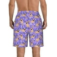 thumbnail image 3 of Kdxio Pugs and Flowers Pattern Mens Casual Shorts - Drawstring Summer Beach Sports Shorts for Men, 3 of 9