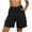 Black, variant on biudgviw Women's Sweat Shorts with Multi Pockets Drawstring Elastic Waist Cargo Shorts Comfy Textured Baggy Shorts for Gym Workout