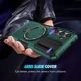 thumbnail image 5 of TECH CIRCLE Dual-Layer Rugged Case for Galaxy S26+, Built-in Slide Camera Cover/Kickstand, Compatible with MagSafe Wireless Charging, Shockproof Protective Hard Shell Phone Cover, Darkgreen, 5 of 10
