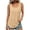 Light Khaki, variant on Ribbed Trim Tank Tops for Women Flowy Round Neck Women Shirts Loose Fit Sleeveless Summer Tops