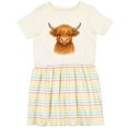 thumbnail image 3 of Inktastic Highland Cow Cute Girls Toddler Dress, 3 of 5