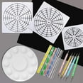 thumbnail image 3 of 18 Pcs DIY Mandala Dotting Tools, for Painting Rocks, Mandala Rock Painting Kit with Mandala Stencil, Acrylic Rods, Double Sided Dotting Tools and Paint Tray, 3 of 7