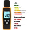 thumbnail image 2 of Medidor de nivel de sonido portátil Medidor de sonido digital - Rango de 30-130 dB(A) Medidor de db, Nivel de ruido, Probador de monitoreo de decibelios - Amarillo (batería no incluida) TUNC Sencillez, 2 of 5