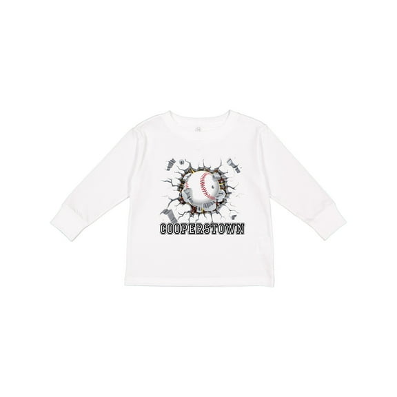 Inktastic Cooperstown Baseball Breakthrough Boys or Girls Long Sleeve Toddler T-Shirt