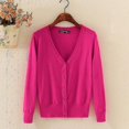 thumbnail image 1 of Cardigan Tricoté pour Femmes Manches Longues Crochet Boutons Courts A, 1 of 4