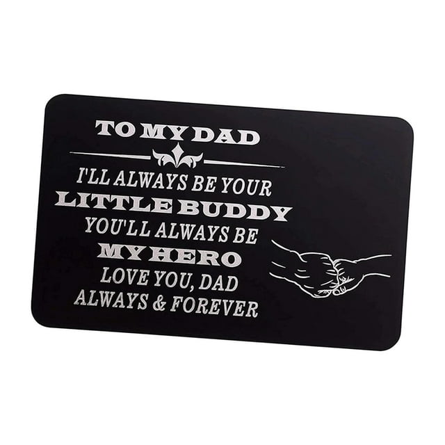 Tarjeta de Inserción de Billetera de Metal Grabada BLESIY Regalo de Papá Agradecido Tarjeta de Soporte Tipo C