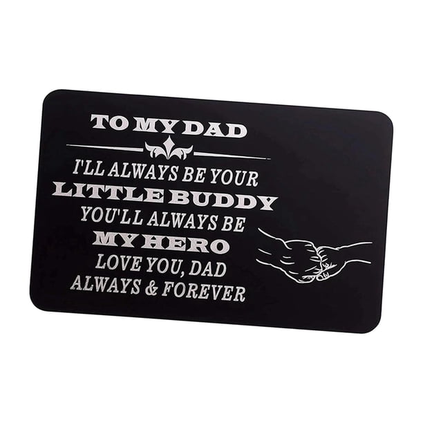 Tarjeta de billetera grabada para papá Tarjeta de billetera grabada Tarjeta del Día del Padre Tipo C