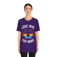 thumbnail image 3 of Love Who You Want Gay Pride LGBTQ+ Elephant Rainbow Hearts S-3XL, 3 of 8