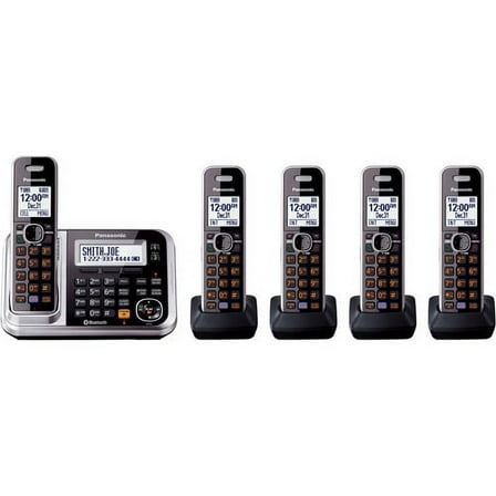 Panasonic KX-TG7876S DECT 6.0 Plus 1.9GHz 5 Handset Expandable Cordless Phone