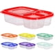thumbnail image 3 of Caja Bento Reutilizable Contenedor De Frutas De 3 Compartimentos Para Estudiantes Rojo, 3 of 4