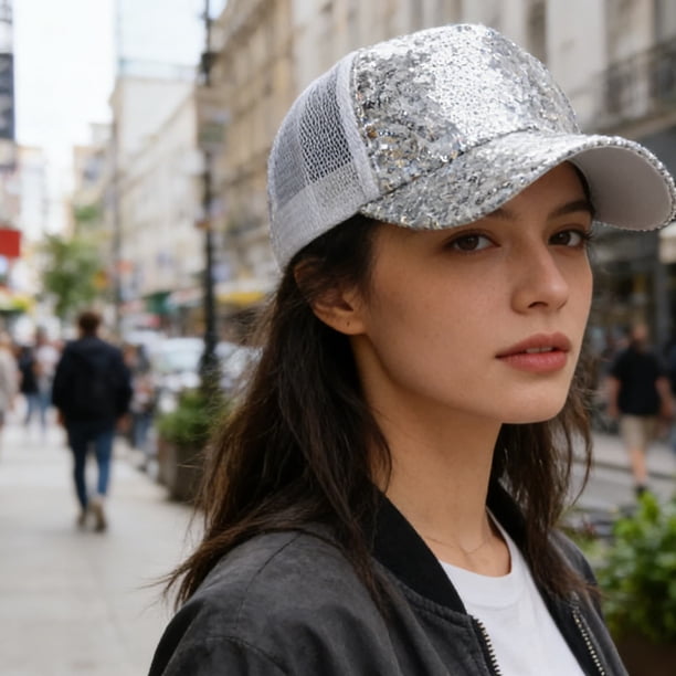 Gorra de Béisbol con Lentejuelas para Niños