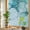Turquoise, variant on Marble Turquoise Privacy Window Film, Decorative Stained Glass Window Film, Abstract Nature Cracks Silver Wavy Resuable Rainbow Static Cling for Home Bathroom Living Room Glass Door 17.7"x39.3"