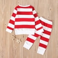 thumbnail image 5 of mgoYE Toddler Baby Boy Girl Outfit Striped Pjs Kids, 2-Piece Pajamas Set.(White,1-2 Years), 5 of 5