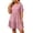 Pink, variant on Horkkom Plus Size Dresses for Women Summer Mini Short Sleeve Sundresses Casual Loose Beach Tiered Dress XXL